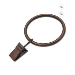 20 Pack Antique Copper Curtain Rings with Clips, Curtain Hooks Rings 1.77 in ID